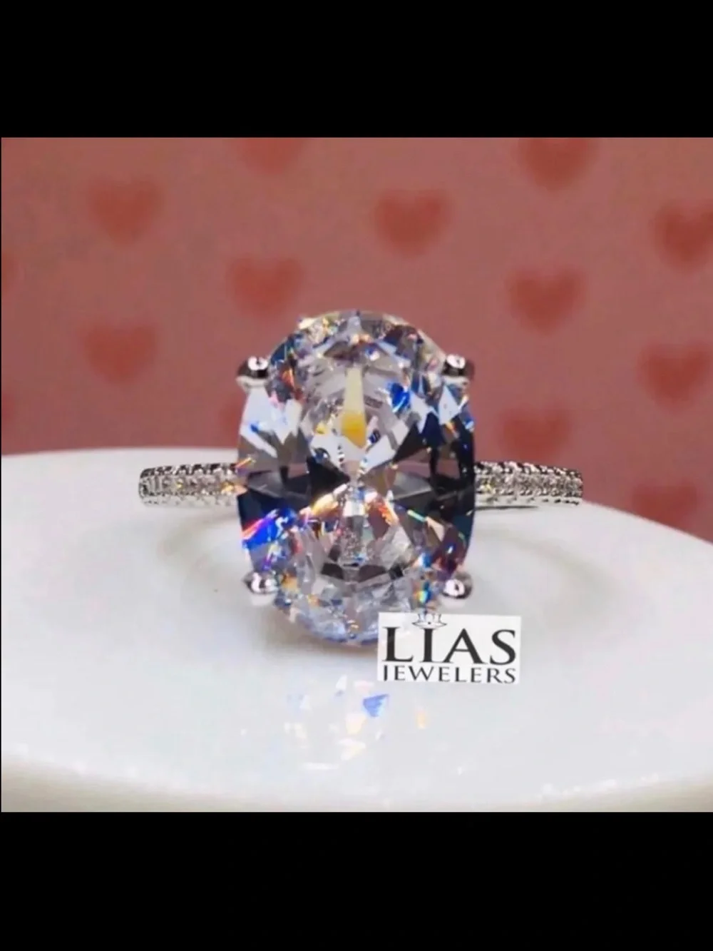 New 18k white gold engagement ring